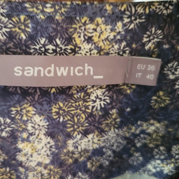 Sandwich Steel Blue and Cream Abstract Print Jacket EU 36/US 6 - Picture 2 of 16